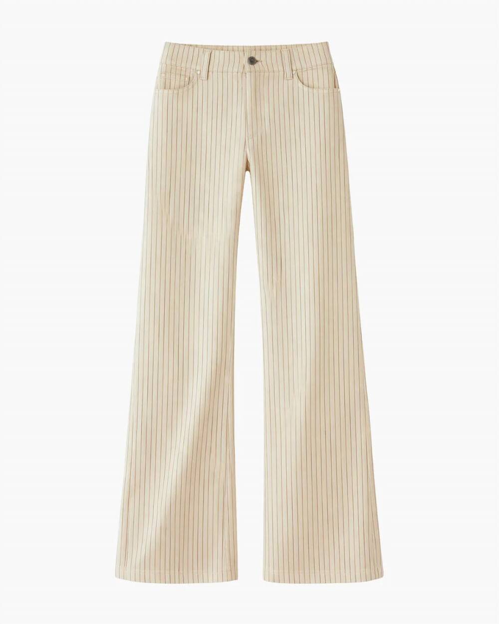 NEW BEVY FLOG women's sarah pants in beige blue stripe